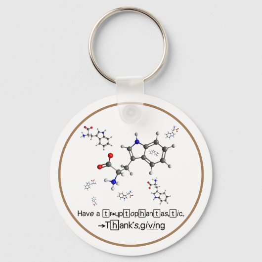 Tryptophan Molecule Sleutelhanger (Voorkant)
