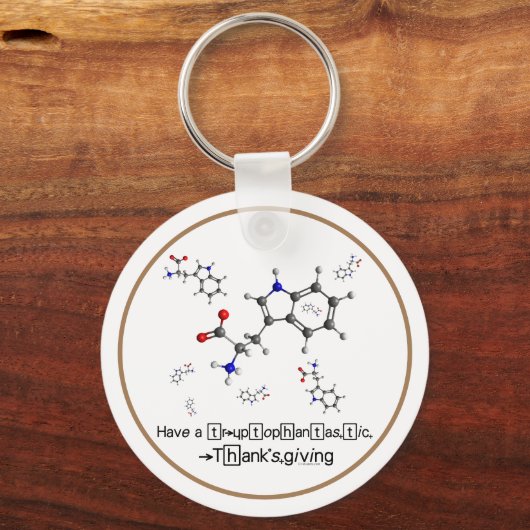 Tryptophan Molecule Sleutelhanger (Voorkant)