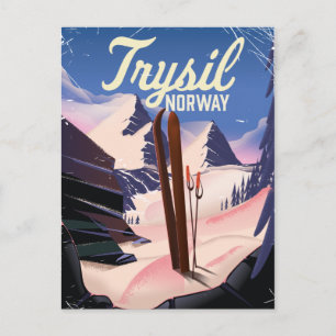 Trysil Noorwegen skigebied Briefkaart