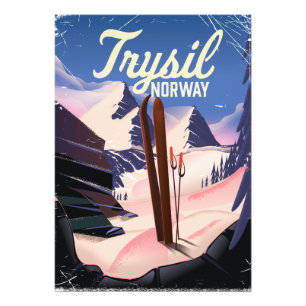 Trysil Norway ski Foto Afdruk