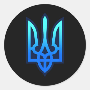 Tryzub Oekraïens Wapen Oekraïne Cadeau Ronde Sticker