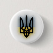 Tryzub Pin Ronde Button 3,2 Cm (Voorkant)