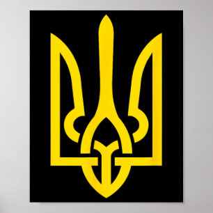 Tryzub symbool van Oekraine Poster