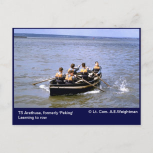 TS Arethusa, het leren aan rij Briefkaart