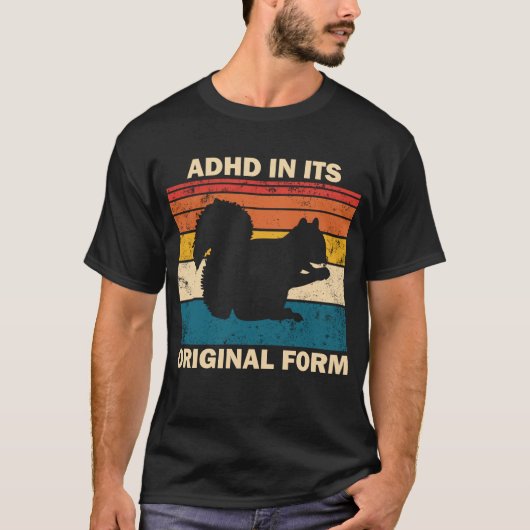 ts Original Form Funny Squirrel Retro T-shirt (Voorkant)