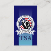 TSA Agent Parody-kaarten Visitekaartje (Achterkant)