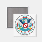 TSA Grappige Logo met Cartoon Eagle Magneet (Voorkant / Achterkant)