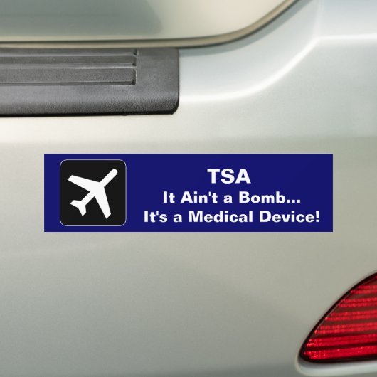 TSA Medical Device Bumpersticker (Op auto)