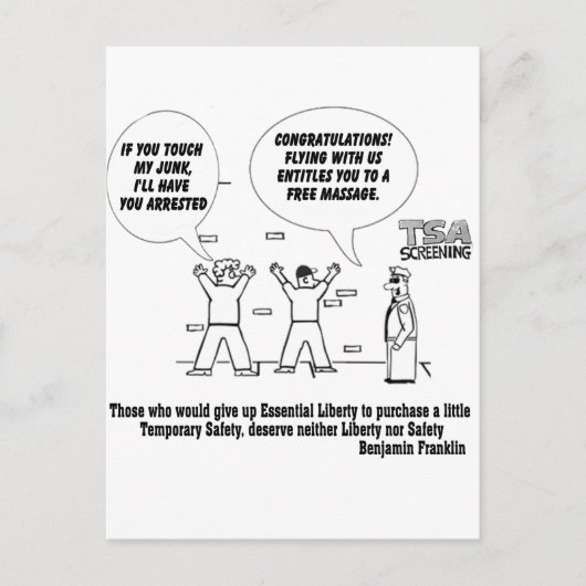 TSA-screening Briefkaart (Voorkant)