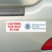 TSA: XXX-Ray Bumpersticker (Op auto)