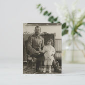 Tsaar Nicolaas, tsarevitsj Alexis van Russisch Bri Briefkaart (Staand voorkant)