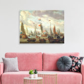 Tsaar Peter I bezocht Engeland in januari 1698 Canvas Afdruk (Insitu (Woonkamer))