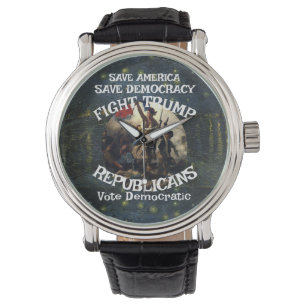 Tsaar Rue Leugenaar Trump POTUS Patriotisch MAGA T Horloge