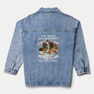 Tsaar Rue Leugenaar Trump Republikeinse Partij VS Denim Jacket