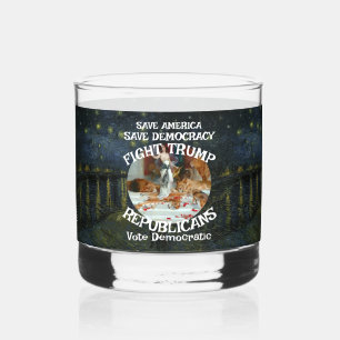 Tsaar Rue Leugenaar Trump Republikeinse Partij VS Whisky Glas
