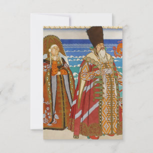 “Tsaar Saltan en Babarikha” door Ivan Bilibin Bedankkaart