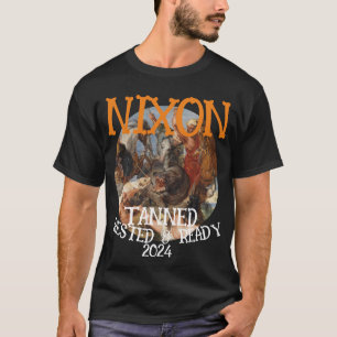 TSAR Gebronsd Uitgerust & WIT NIXON 2032 President T-shirt