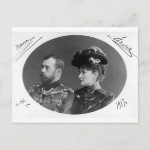 Tsar Nicolas & Alexandra van Rusland Romanov #121 Briefkaart