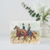 TSAR & TSARINA Rusland op het paard sidesaddle #05 Briefkaart (Staand voorkant)