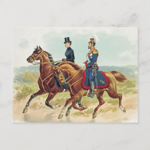 TSAR & TSARINA Rusland op het paard sidesaddle #05 Briefkaart
