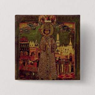 Tsarevitch Dmitry Ivanovich Vierkante Button 5,1 Cm