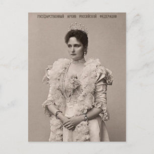 Tsarina Alexandra, persbureau van het Russisch Bri Briefkaart