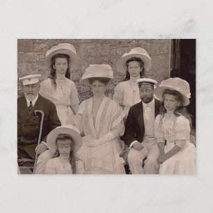 Tsarina van Rusland met OTMA en royals Engeland Po Briefkaart