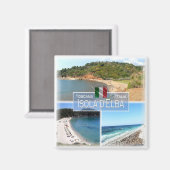 TSC016 ELBA, Mozaïek, Toscane, Koelkast Magneet (Voorkant / Achterkant)