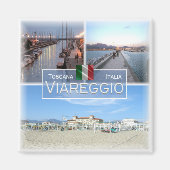 TSC020 VIAREGGIO, Mozaïek, Toscane, Koelkast Magneet (Voorkant)