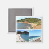 TSC022 ELBA EILAND, Mozaïek, Toscane, Koelkast Magneet (Voorkant / Achterkant)