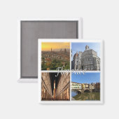 TSC033 FLORENCE, mozaïek, Toscane, Fridge Magneet (Voorkant / Achterkant)