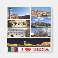 TSC036 SIENA I Love, Mozaïek, Toscane, Koelkast
