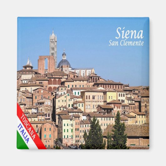 TSC038 SIENA Uitzicht San Clemememte, Toscaanse ko Magneet (Voorkant)