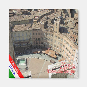 TSC054 SIENA Piazza del Campo, Toscane, Koelkast Magneet