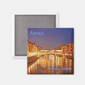TSC086 FLORENCE — Oude brug — Toscane — Brug Magneet (Voorkant / Achterkant)