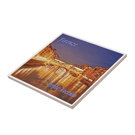 TSC086 FLORENCE, Oude Brug, Toscane, Tegeltje (Zijkant)