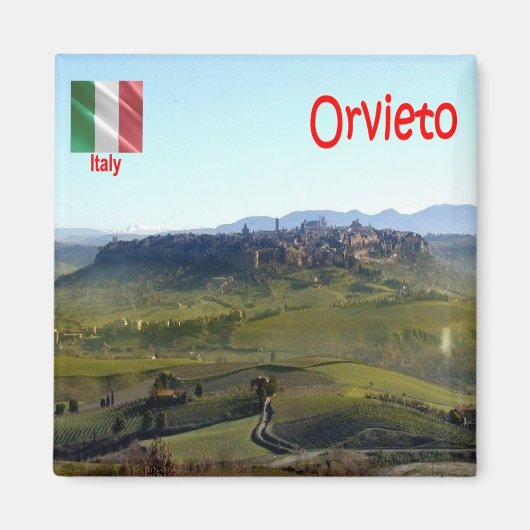 TSC104 ORVIETO, Panorama, Toscane, Fridge Magneet (Voorkant)