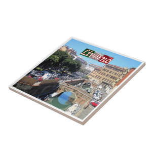 TSC114 LIVORNO, klim stenen, Toscane, Tegeltje