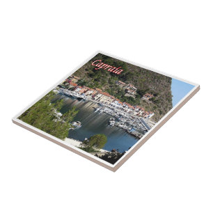 TSC126 CAPRAIA, Kleine Haven, Toscane, Italië, Tegeltje
