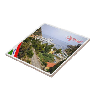 TSC127 CAPRAIA, Luchtschip Uitzicht, Toscane, Tegeltje