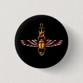 TSDS: Scarab Coat. van Seth Ronde Button 3,2 Cm (Voorkant)