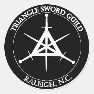 TSG Seal Sticker, groot (wit op zwart) Ronde Sticker