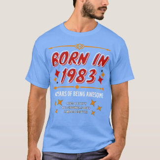 Tshirt 40e anniversaire né en 1983 40 ans de bein