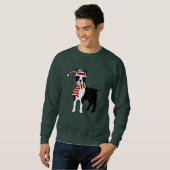 Tshirt à manches longues hiver Boston Terrier (Devant entier)