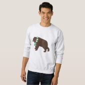 Tshirt à manches longues pour ours grizzli d'hiver (Devant entier)