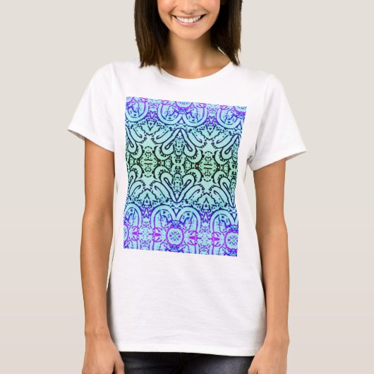 Tshirt - Abstrait aux couleurs froides (Devant)