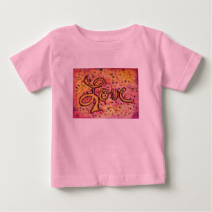 TShirt Amour Rose Art des Mots Inspirant Glamour