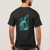 Tshirt Aqua Metallic Dragon Oriental (Dos)