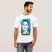 Tshirt caricature Dhoni (Devant entier)