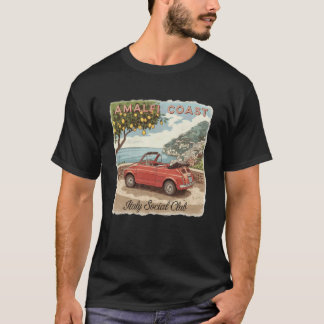 Tshirt Côte d'Amalfi Italie Rétro Coquette Nœud Ci